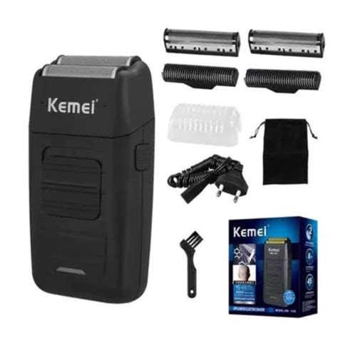 Barbeador Shaver kemei KM 1102 Recarregável Bivolt 110 220V Shopee Brasil