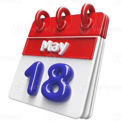 May Th Calendar D Render Png