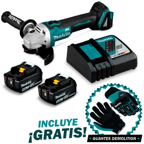 Esmeril Angula 4 1 2 Inalámbrico Makita DGA458RTE Kit ferreteria