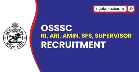 Osssc Ri Recruitment 2024 Notification Out For 2895 Ari Ri Amin And