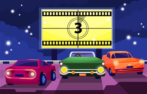 Drive in Movie Theater Concept 2418818 Vector Art at Vecteezy