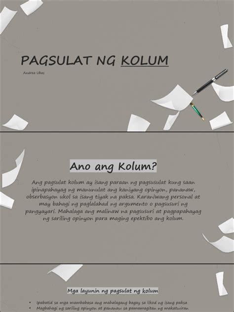 Pagsulat NG Kolum | PDF