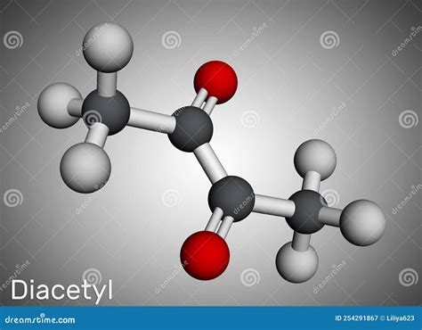 Diacetyl Molecular Structure 3d Model Molecule Butanedione