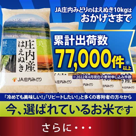 ふるさと納税 新庄市 令和4年産山形県産はえぬき 無洗米5kg×2袋 計10kg 【新品】