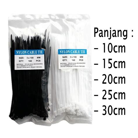 Jual Kabel Ties Hitam Putih Cm Cm Cm Cm Cm Cm Cm