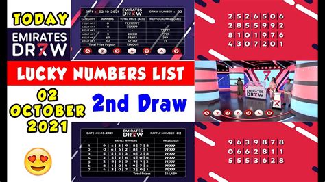 Emirates Draw 2ND Draw Winner Winner List 02 10 2021 EmiratesDraw