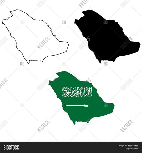 Map Saudi Arabia Flag Image & Photo (Free Trial) | Bigstock