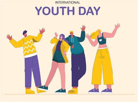 Premium Vector Campaign International Youth Day Vector Illustration