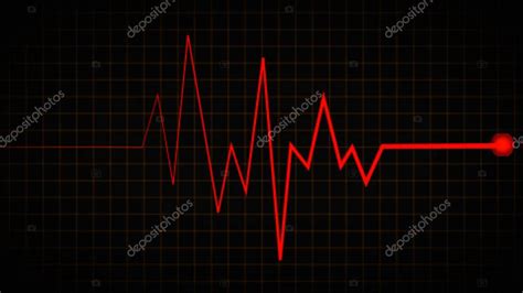 Gráfico De Frecuencia Cardíaca Patrón De Latidos Cardíacos Icono De Onda Ekg Rojo En