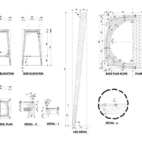 Bar Stool CAD Files DWG Files Plans And Details