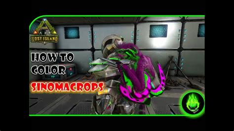 Ark Lost Island How To Color A Sinomacrops On Ps Xbox Youtube