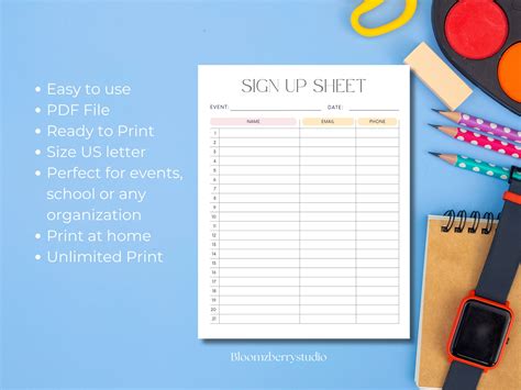sing  sheet template  letter size ready  print sing