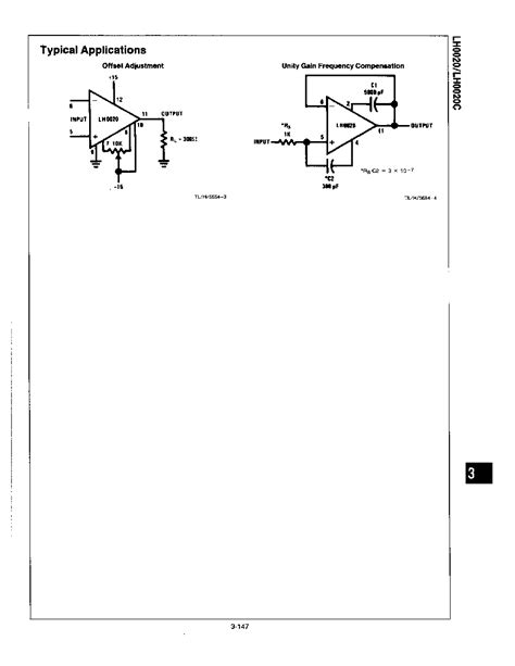 LH0020C Datasheet 3 3 Pages NSC HIGH GAIN OPERATIONAL AMPLIFIER