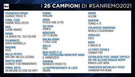 Sanremo 2021 Testi E Significati Delle Canzoni Dei Cantanti In Gara