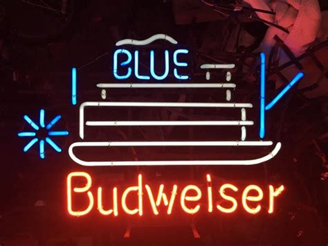 Blue Budweiser Neon Sign Bar Sign Neon Light Z1201 Diy Neon Signs