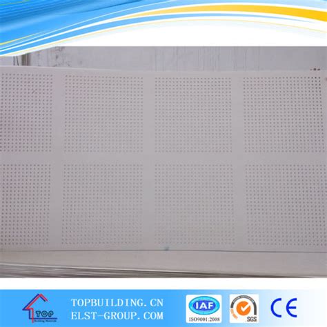 China 1200 2400 12mm Acoustic Gypsum Board Perforated Gypsum Board China Perforated Gypsum