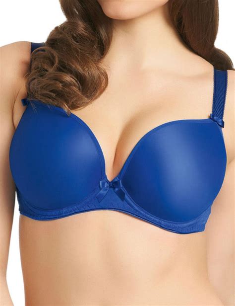 4234 Freya Deco Moulded Plunge Bra 4234 Cobalt Blue Belle Lingerie