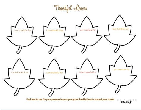 Thankful Leaves Free Printable