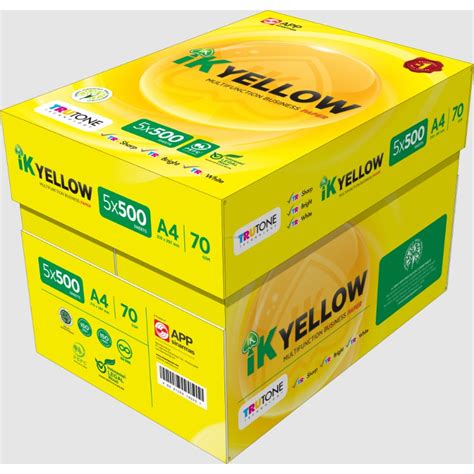 Ik Yellow Multifunction Business Paper A4 70g 5 X 70gsm X 500s