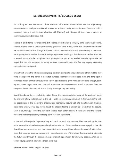 Sample College Essays Free Download Easy To Edit And Print