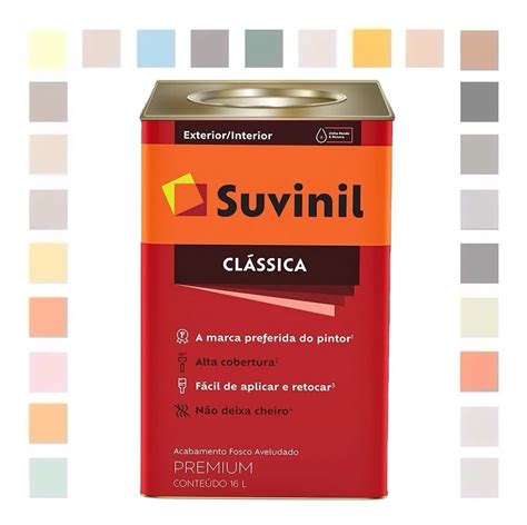 Tinta Premium Clássica Fosco Aveludado 16l Cores Suvinil