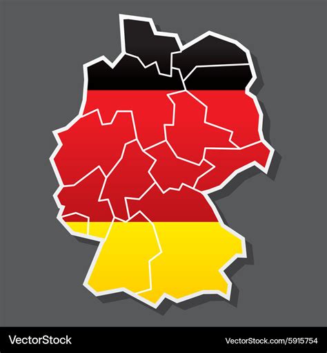 Map Of Germany Royalty Free Vector Image Vectorstock