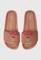 Chinelo Slide Melissa Beach Slide Line Friends Marrom Compre Agora