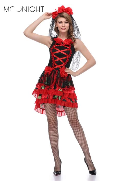 Moonight Halloween Costumes For Women Ghosts Cosplay Fancy Party Dress