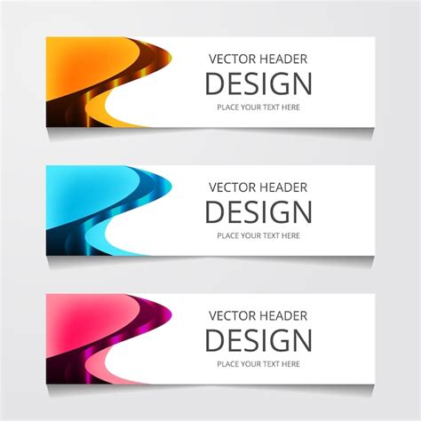 Vektor Abstrakte Web Banner Design Vorlage Sammlung Von Web Banner