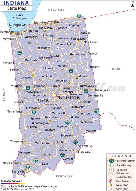 Cities in Indiana | Map of Indiana Cities