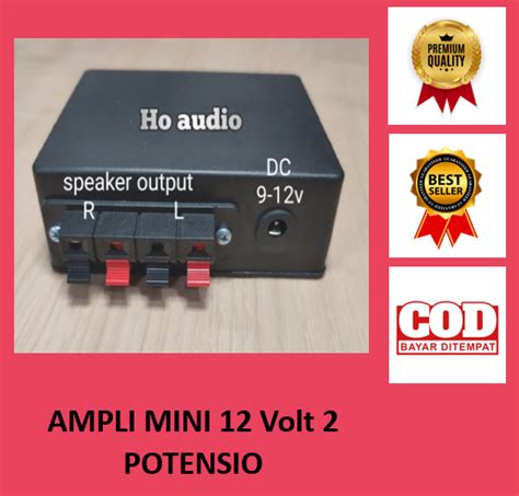 Amplifier Mini 12 Volt Stereo 2 Potensio Ampli Mini 12 Volt Class D