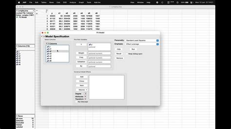 Fitting A Basic Regression Model In Jmp Youtube