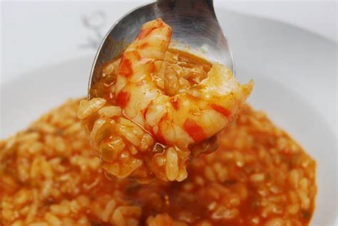 Arroz caldoso con verduras y gambas Menú diario