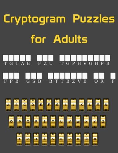 Cryptogram Puzzles For Adults Cryptograms Puzzle Book With Inspirational Quotes To Keep Your