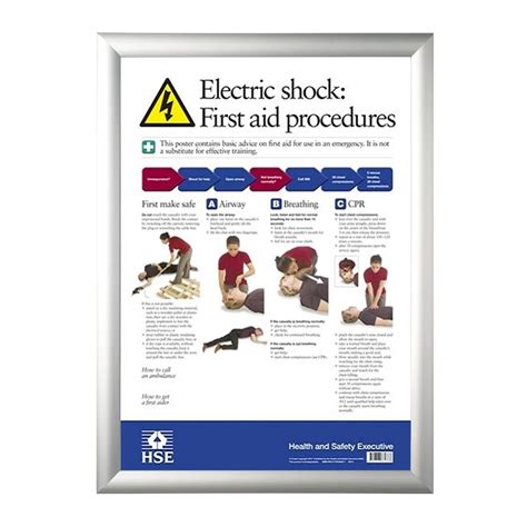 A3 Electric shock First Aid Procedures Poster - CIP Books