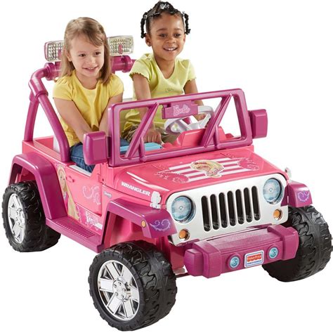 Power Wheels For Girls Jeep Kids Motorized Vehicles Barbie Car Ride On