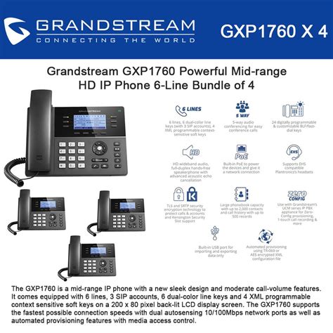 Grandstream Gxp Bundle Of Powerful Mid Range Hd Ip Phone Line