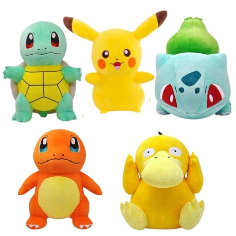 Zestaw Maskotek Cm Pokemon Pikachu Charizard Bulbasaur Squirtle