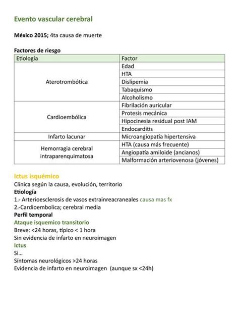 Evento vascular cerebral Fer Yan Márquez uDocz