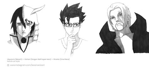 I made some characters in Naruto style, including Ulquiorra from Bleach ...