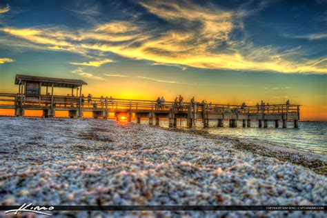 Sanibel Island Pier at Lighthouse Beach Park Sea Shells | HDR ...