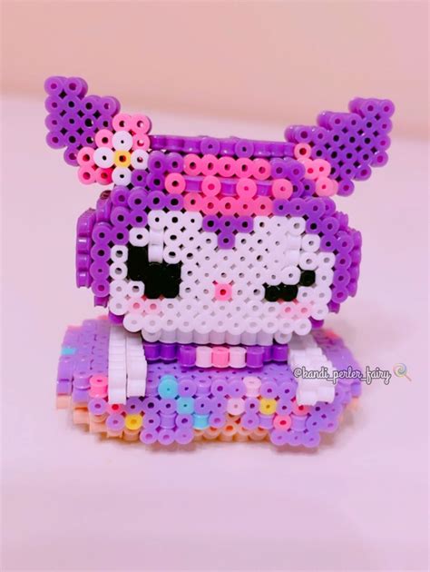 3d Perler Bead Pattern Kawaii Sweet Donut Character Etsy