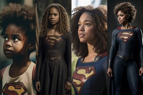 Black Supergirl Growing Up Rmidjourney