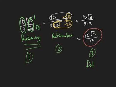 Simplifying And Rationalizing Radicals Youtube