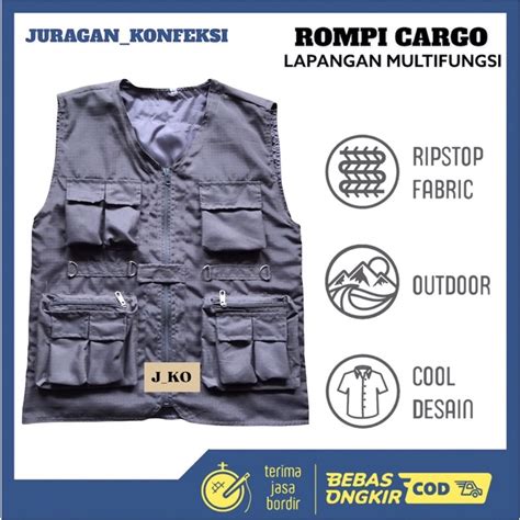 Jual Rompi Lapangan Outdoor Multifungsi Cargo Vest Shopee Indonesia