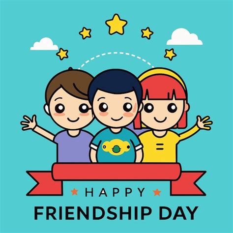 Premium Vector Happy Friendship Day Greeting Vector Illustration