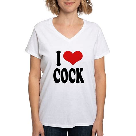 Ilovecockblk Womens V Neck T Shirt I Love Cock Womens V Neck T Shirt