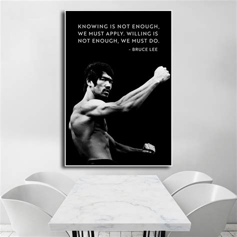 Motivational Poster Bruce Lee Motivational Poster Gym Kung Fu Master