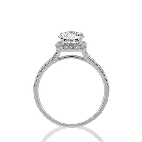 Sr Silver Moissanite Ring Augain Gem