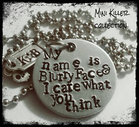 Twenty One Pilots Inspired Lyrics Necklace Blurry Face Josh Dun Tyler Joseph Twenty One